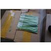 Image 2 : LOT OF NEW GREEN PLASTIC COMPOSTIBLE KNIVES, SILVER LOOK CURLY SPOONS AND CLEAR PLASTIC TONGS