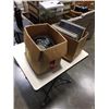 Image 1 : BOX OF VINTAGE ROCK RECORDS AND 2 PRERCISION LOUDSPEAKERS EL-300 SUBWOOFERS