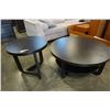 Image 1 : ROUND BROWN COFFEE AND END TABLE SET