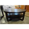 Image 3 : ROUND BROWN COFFEE AND END TABLE SET