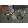 Image 1 : GLASS MOSAIC TOP NESTING ENDTABLES