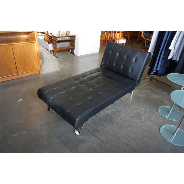 MODERN BLACK CLICK CLACK CHAISE / BENCH