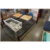 Image 1 : IRON QUEEN SIZE BED WITH IRON SLATS AND SUPPORT LEGS