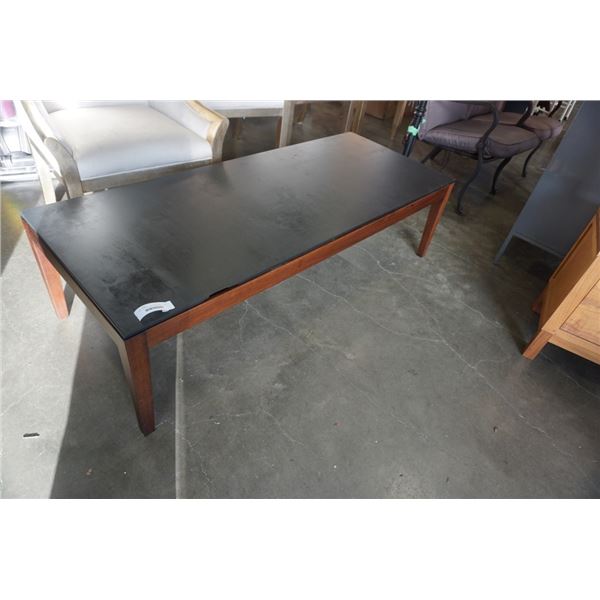 DE LA ESPADA SLATE TOP COFFEE TABLE - RETAIL $1800 CHIPS ON EDGE OF STONE