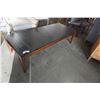 Image 1 : DE LA ESPADA SLATE TOP COFFEE TABLE - RETAIL $1800 CHIPS ON EDGE OF STONE