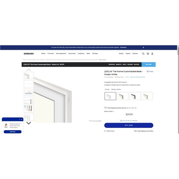 (2021) 43  The Frame Customizable Bezel - Modern White Retail $100