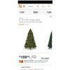Image 1 : Costway 8 ft. Pre-Lit PVC Hinged Artificial Christmas Tree with 430 LED Lights Retail $169 USD