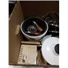 Image 2 : BOX OF KITCHEN ITEMS - DECORATIVE BOWLS, SALT AND PEPPER