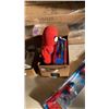 Image 3 : 2 BOXES OF SPIDERMAN COLLECTIBLES, FISHING ROD AND HOCKEY CARDS