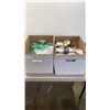 Image 1 : 2 BOXES OF CRYSTAL PINWHEEL GOBLETS AND GLASSES