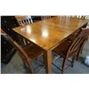 Image 3 : MODERN DINNG TABLE WITH LEAF AND 6 CHAIRS