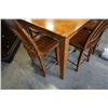 Image 4 : MODERN DINNG TABLE WITH LEAF AND 6 CHAIRS