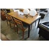 Image 1 : DE LA ESPADA 6 X 3 FOOT DINING TABLE WITH 6 CHAIRS - RETAIL $3500