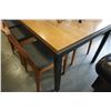 Image 2 : DE LA ESPADA 6 X 3 FOOT DINING TABLE WITH 6 CHAIRS - RETAIL $3500