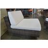 Image 4 : WICKER LOOK PATIO CHAIR AND OTTOMAN