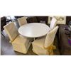 Image 1 : ROUND WHITE DINING TABLE W/ 4 CHAIRS