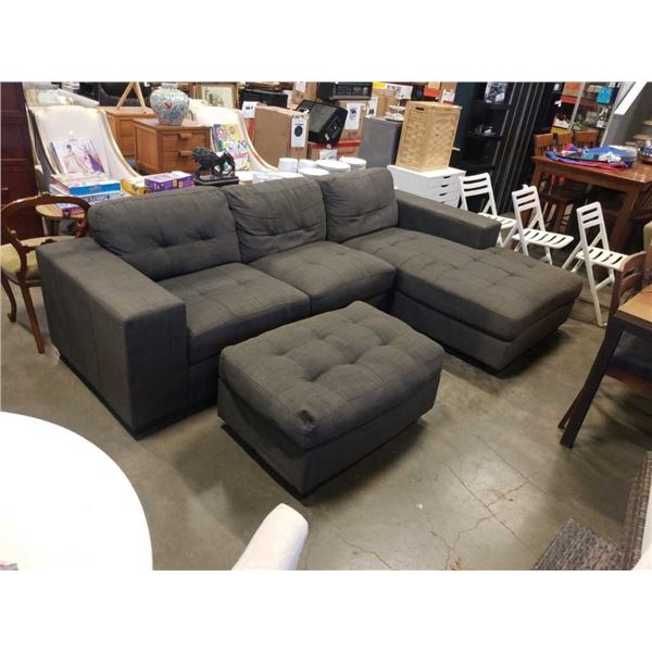 2 PIECE SECTIONAL SOFA WITH OTTOMAN