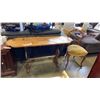 Image 1 : ANTIQUE CARVED DROPLEAF SIDE TABLE AND BALOON BACK CHAIR