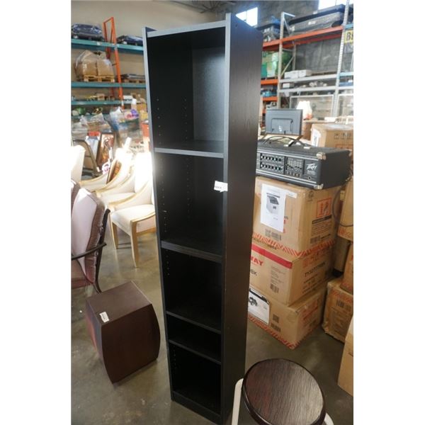 6 FOOT BLACK BOOKSHELF