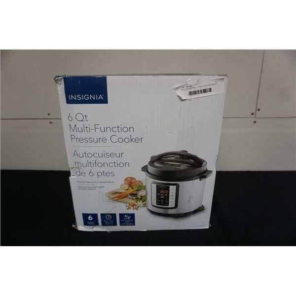 INSIGNIA 6QT MULTI-FUNCTION PRESSURE COOKER IN BOX