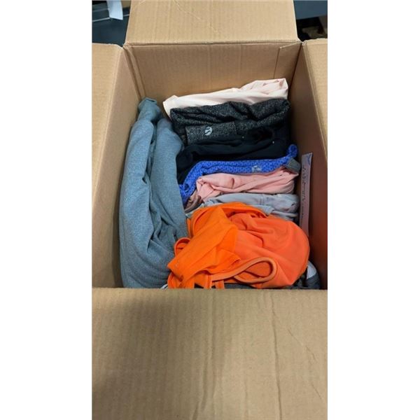 BOX OF LULULEMON CLOTHING SIZE 0,2 AND MORE