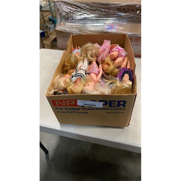 BOX OF APPROX 30 BARBIE DOLLS