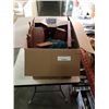 Image 1 : LARGE BOX OF ANTIQUE CLOCKS AND WOODEN COLLECTIBLES