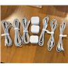 Image 1 : 6 AS NEW APPLE IPHONE CORDS 10FT AND 6 FT WITH 3 WALL PLUGS