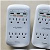 Image 2 : 2 NEW 6 OUTLET/4 USB PLUGS WITH 3 NEW WIFI CONTROLLABLE SMART PLUGS RETAIL $95