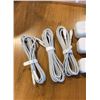 Image 3 : 6 AS NEW APPLE IPHONE CORDS 10FT AND 6 FT WITH 3 WALL PLUGS