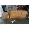 Image 1 : OAK 9 DRAWER DRESSER AND 2 DRAWER NIGHTSTAND