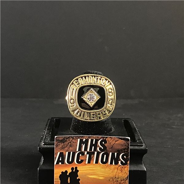 EDMONTON OILERS N.H.L 1984 "GRETZKY 99" CHAMPIONSHIP REPLICA RING (ref415)