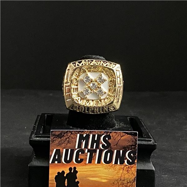 MIAMI DOLPHINS N.F.L 1984 "MARINO" CHAMPIONSHIP REPLICA RING (ref398)