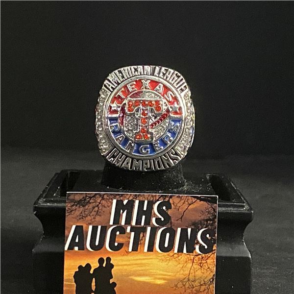 TEXAS RANGERS M.L.B 2011 CHAMPIONSHIP REPLICA RING (ref629)