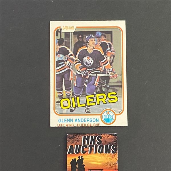 GLENN ANDERSON ROOKIE CARD 1980-81 O PEE CHEE (ref2356)