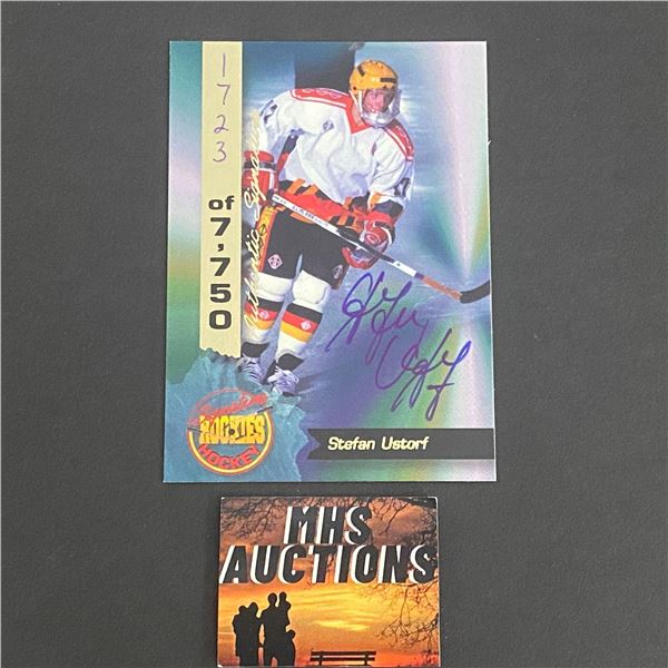 STEFAN USTORF AUTOGRAPHED 1994 SIGNATURE ROOKIES HOCKEY CARD #1723 OF 7,750 MADE (ref2269)