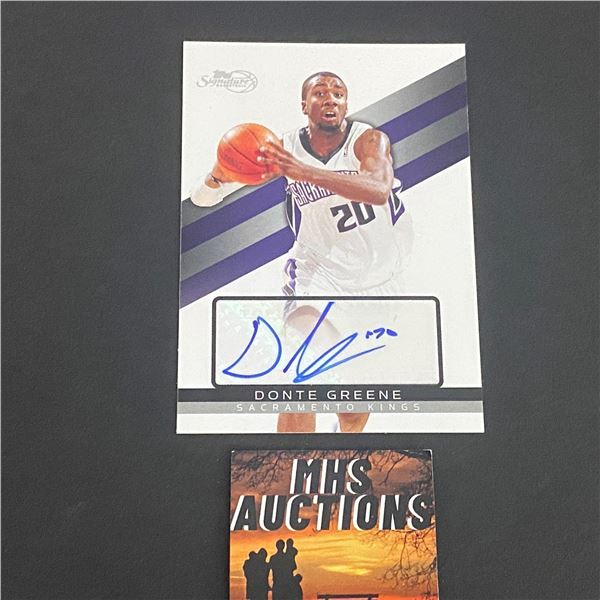 DONTE GREENE SACRAMENTO KINGS AUTOGRAPH CARD (ref2288)