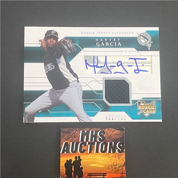 HARVEY GARCIA AUTOGRAPH / JERSEY GAME CARD #499 OF 799 MADE (ref2302)