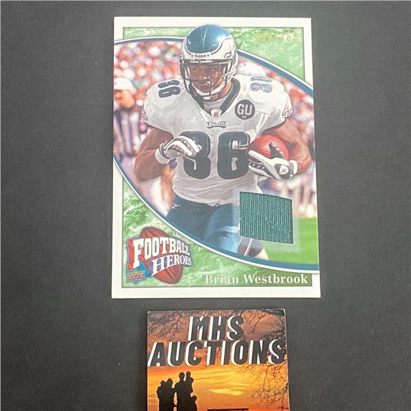 2009 UPPER DECK FOOTBALL HEROES BRIAN WESTBROOK #038/150 N.F.L JERSEY CARD (ref2304)