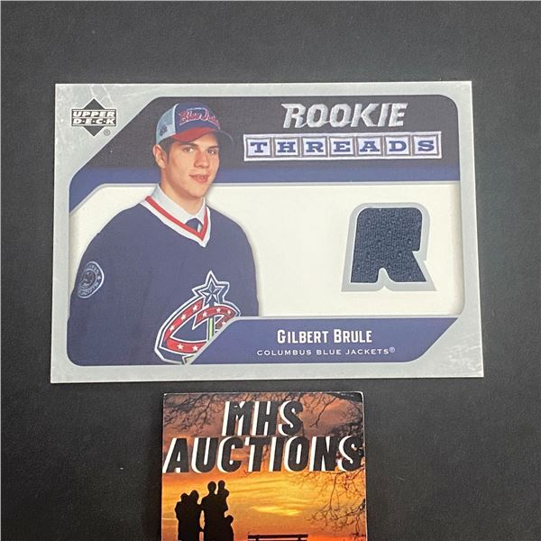 GILBERT BRULE COLUMBUS BLUE JACKETS ROOKIE JERSEY CARD (ref2319)