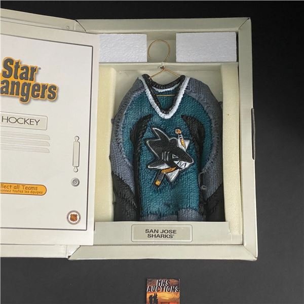 STAR HANGER SAN JOSE SHARKS MEDIUM AWAY JERSEY (ref5007)