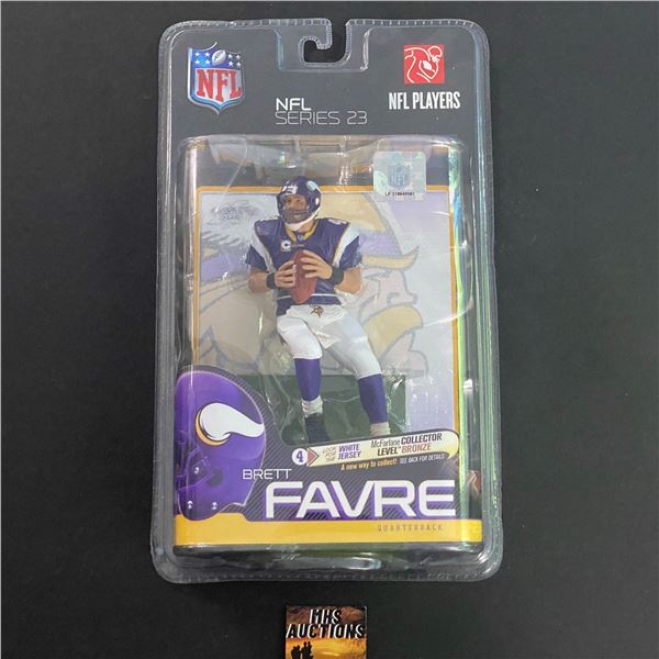 BRETT FAVRE MCFARLANE MINNESOTA VIKINGS SERIES 23 PURPLE JERSEY