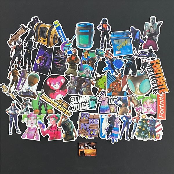 LOT OF 50 FORTNITE PVC STICKERS