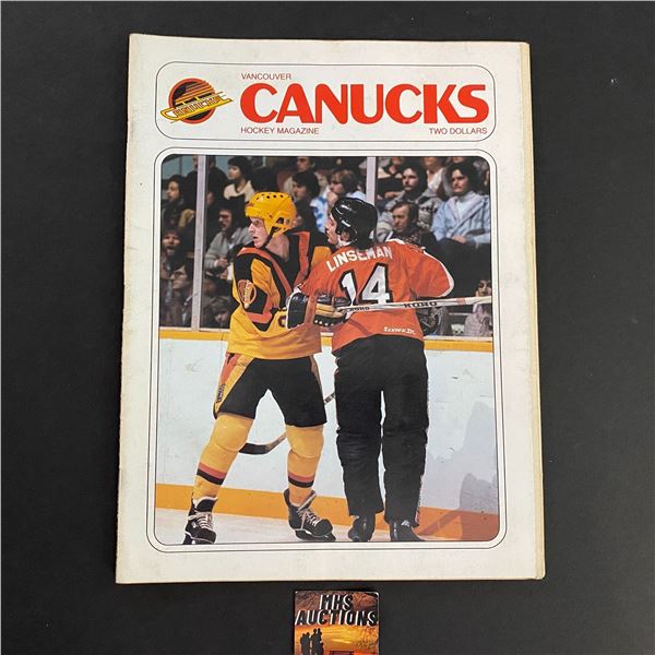 VANCOUVER CANUCKS PROGRAM FROM FEBRUARY 28 1982