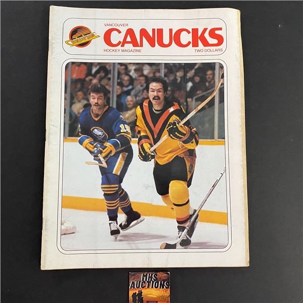 VANCOUVER CANUCKS PROGRAM FROM MARCH 10 1982