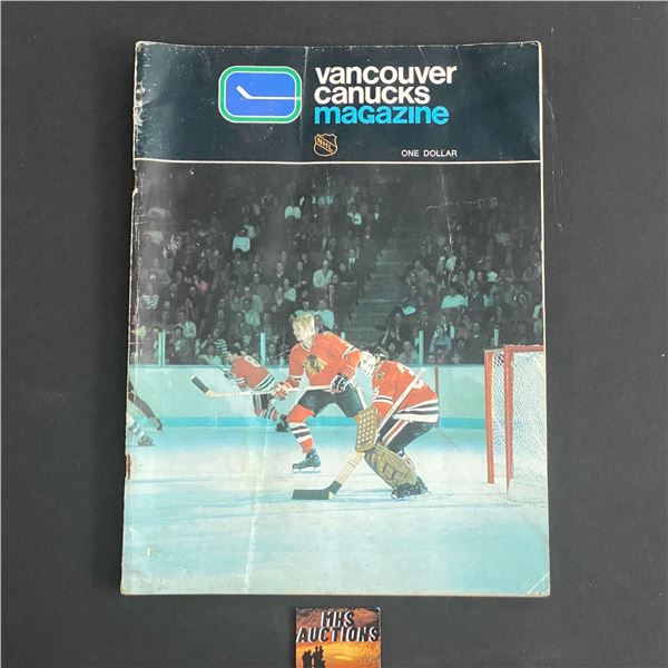 VANCOUVER CANUCKS PROGRAM FROM OCTOBER 31, 1971