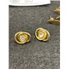 Image 3 : 7 Pairs of Gold Plated Vintage Earrings