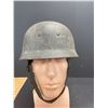 Image 3 : WW2 WWII German Paratrooper Helmut Original with Replacement Liner and Chin Strap 7.25" 70 cm Approx