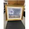 Image 1 : 37 x 32" Gold Leafed Framed Print of Lady in Field Very Nicely Done