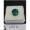 Image 2 : Natural Emerald 6.165ct 12.87 x 9.99 x 6.64mm Oval Cut Brazil COO Treatment Minor Oiling